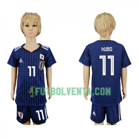 Camiseta de fútbol Japón Kubo 11 Niño 1ª equipación Mundial 2018